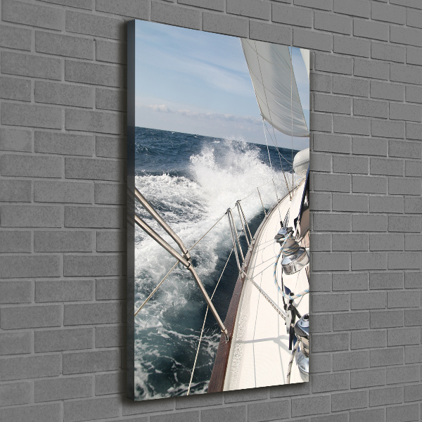 Large canvas wall art Yacht at sea