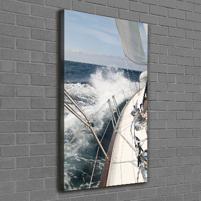 Large canvas wall art Yacht at sea