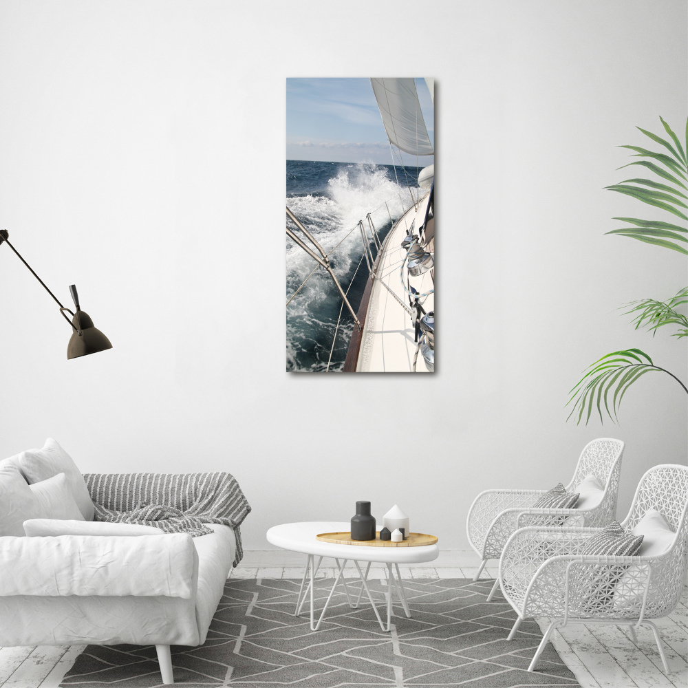 Large canvas wall art Yacht at sea