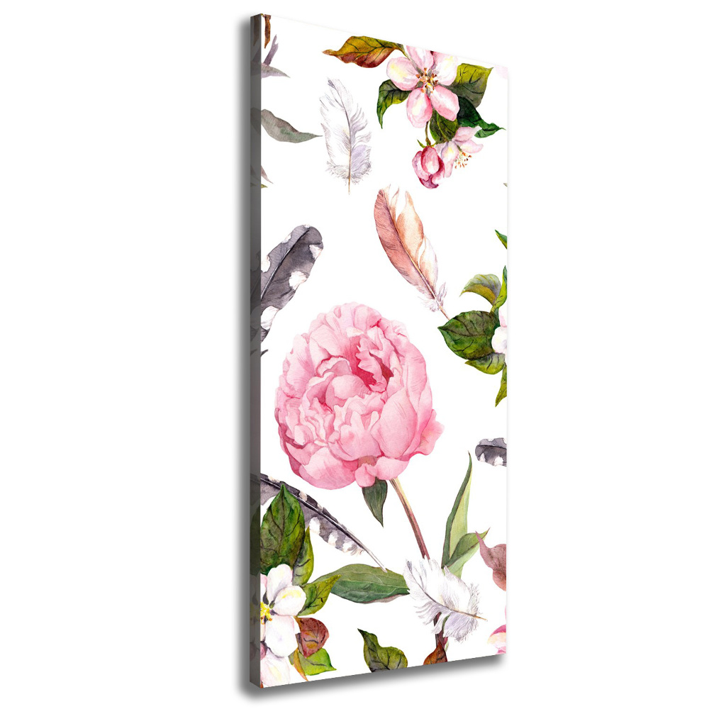 Wall canvas art Floral pattern