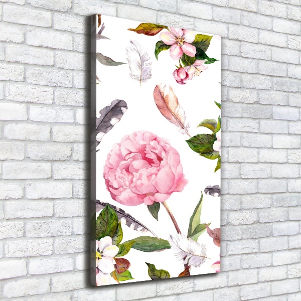 Wall canvas art Floral pattern