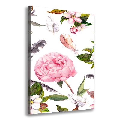 Wall canvas art Floral pattern