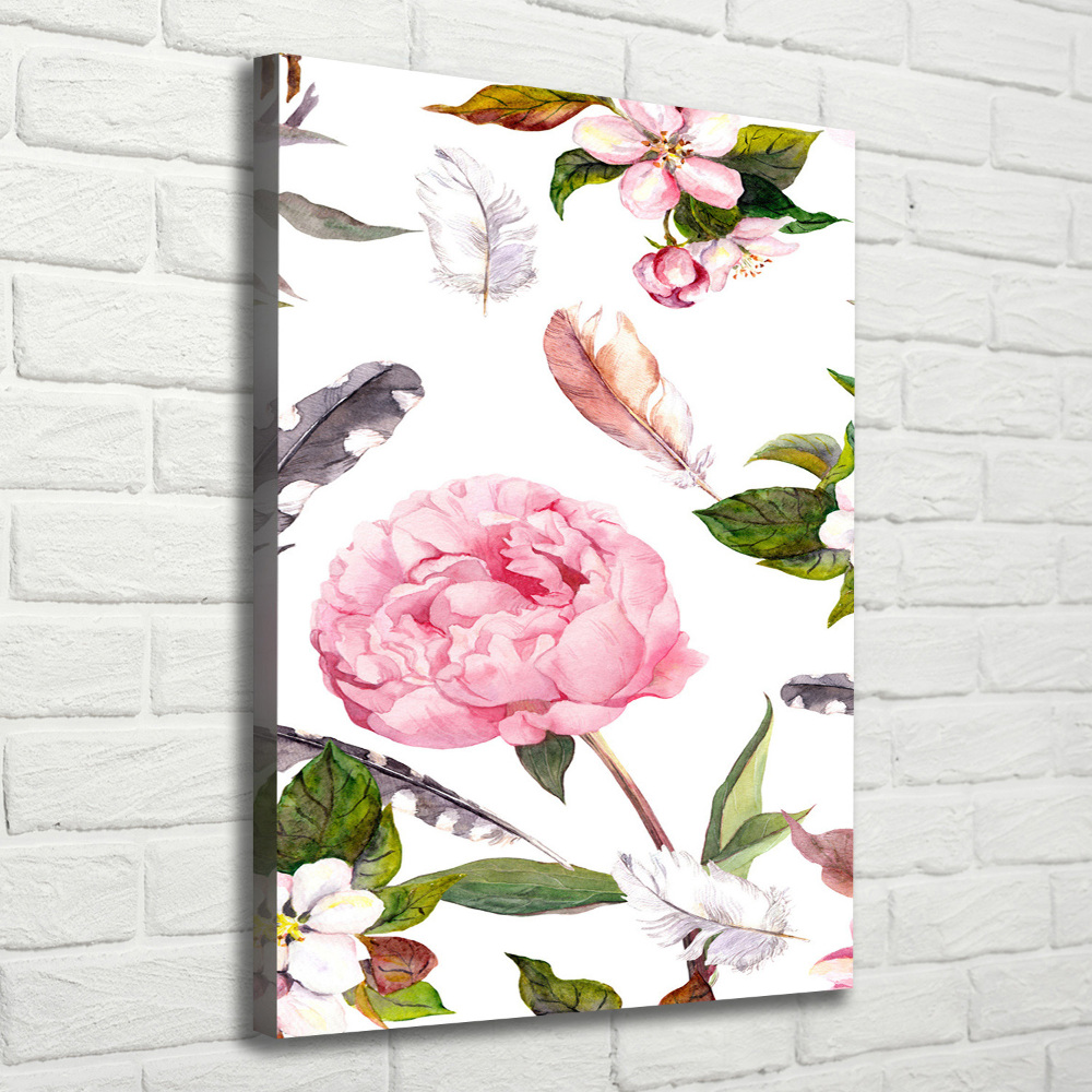 Wall canvas art Floral pattern