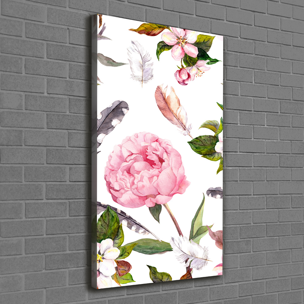 Wall canvas art Floral pattern