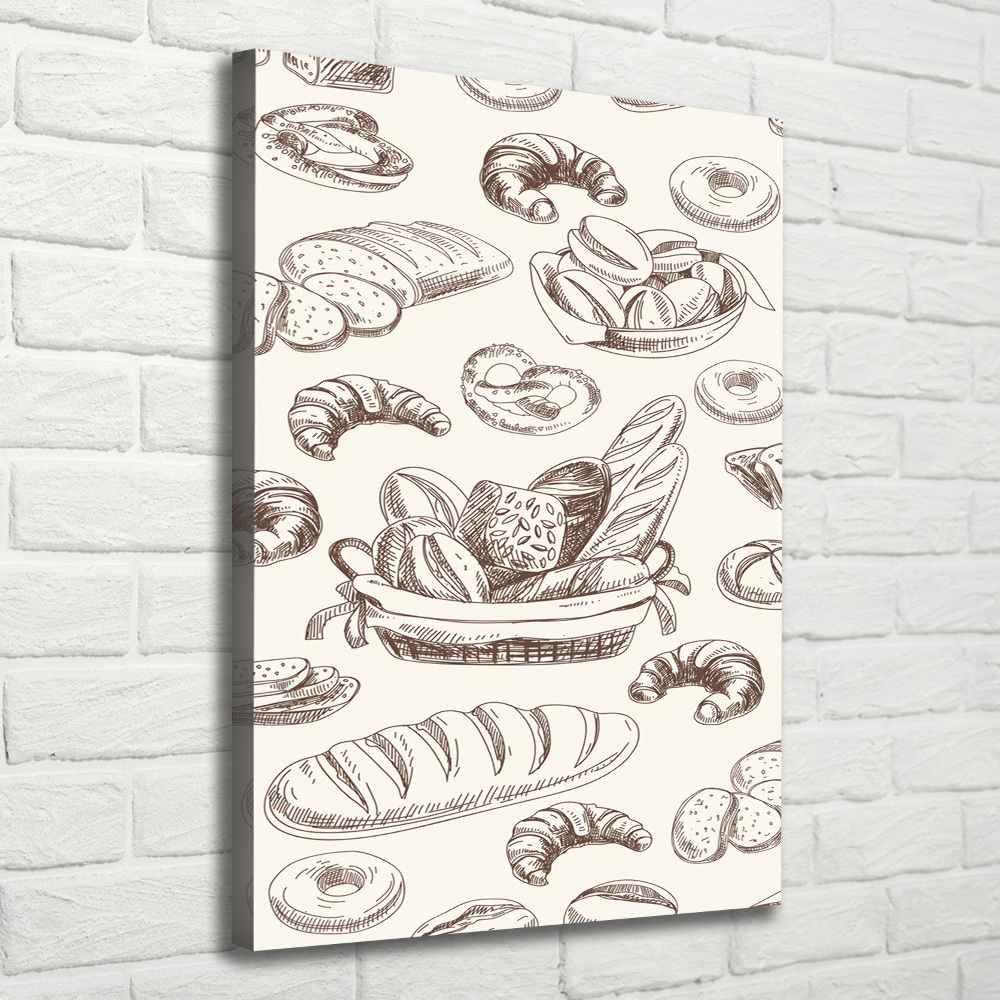 Picture canvas print Bread