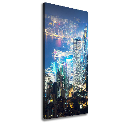 Canvas wall art Hong Kong at night