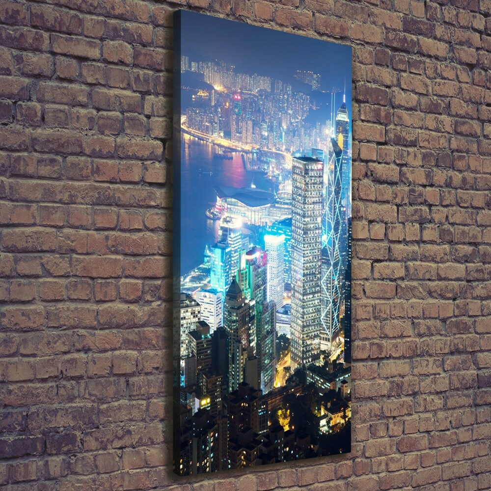 Canvas wall art Hong Kong at night