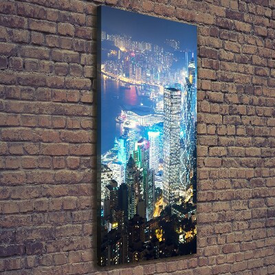 Canvas wall art Hong Kong at night