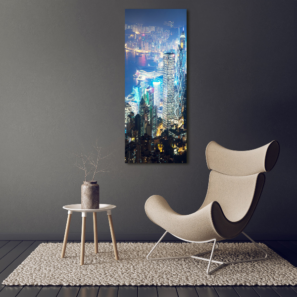 Canvas wall art Hong Kong at night