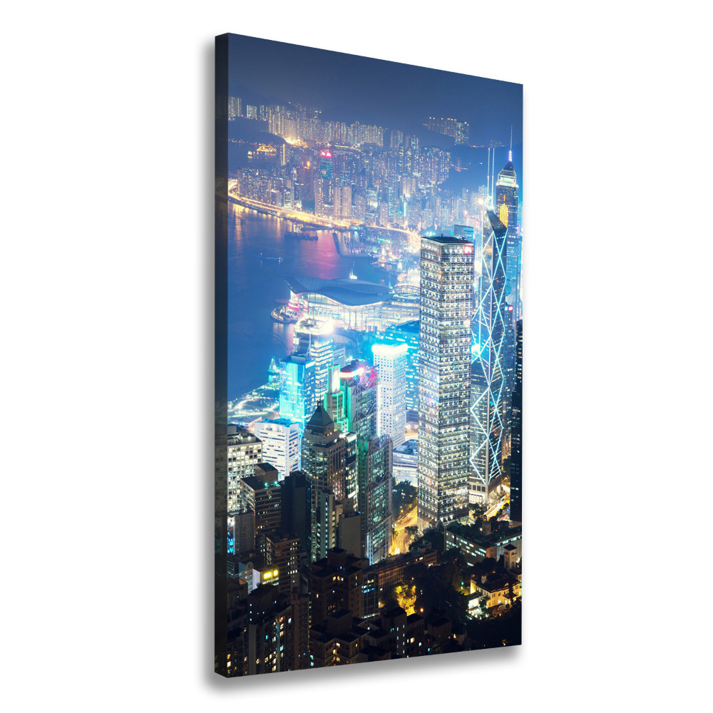 Canvas wall art Hong Kong at night