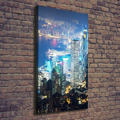 Canvas wall art Hong Kong at night