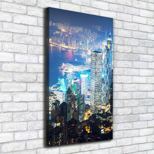 Canvas wall art Hong Kong at night