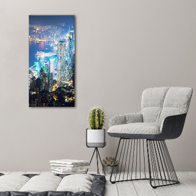 Canvas wall art Hong Kong at night