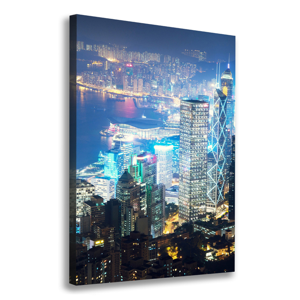 Canvas wall art Hong Kong at night