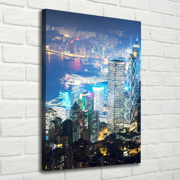 Canvas wall art Hong Kong at night