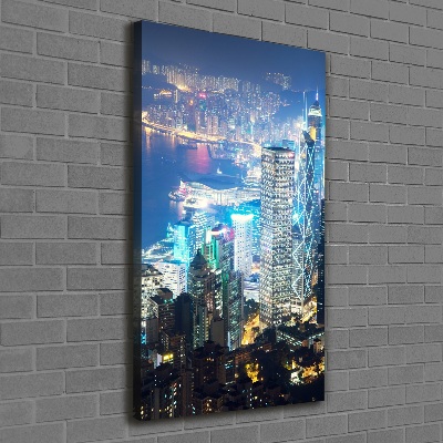 Canvas wall art Hong Kong at night