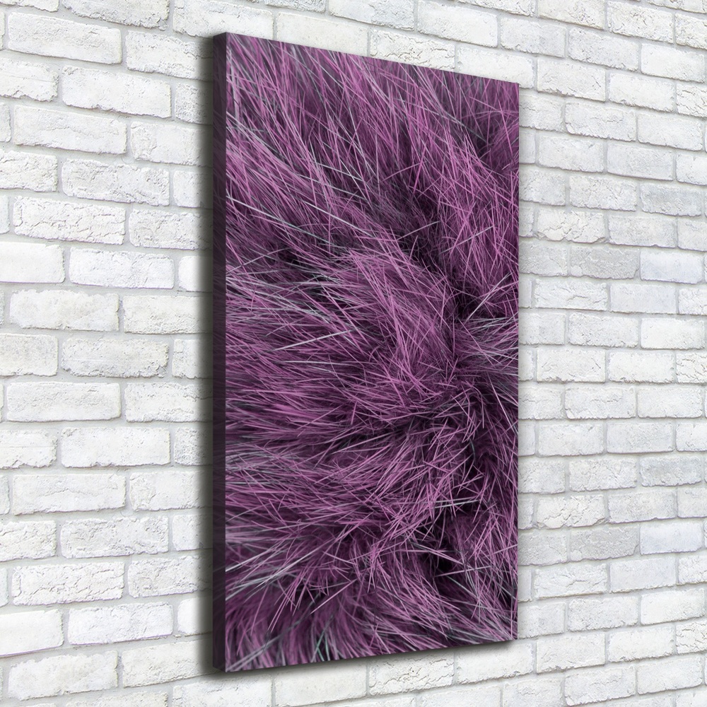 Wall art canvas large Pink fur