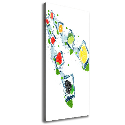 Canvas wall art Fruit and ice