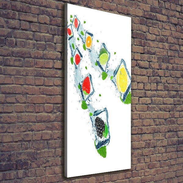 Canvas wall art Fruit and ice