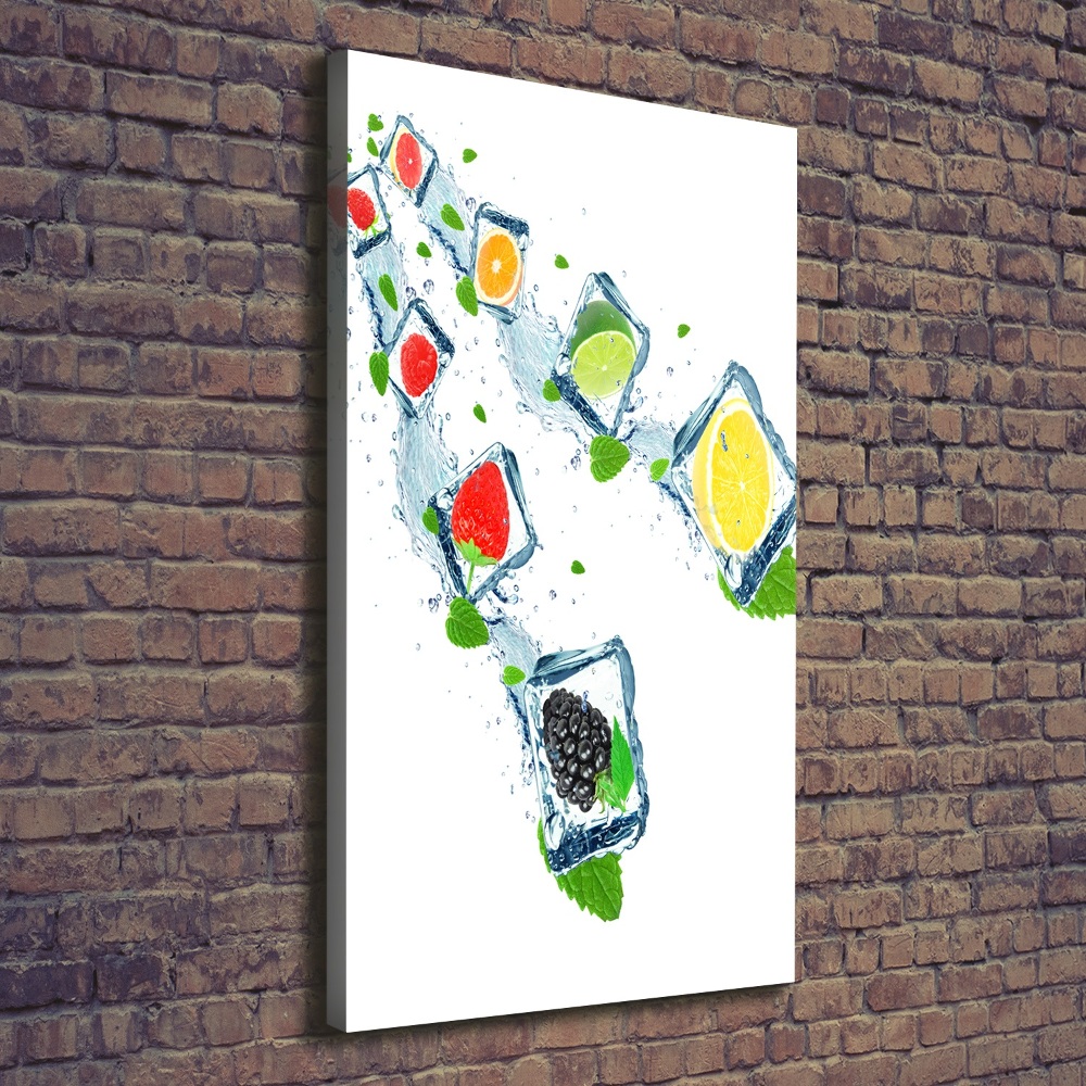 Canvas wall art Fruit and ice