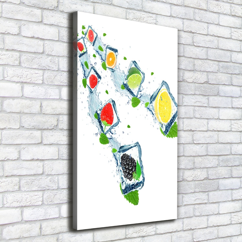 Canvas wall art Fruit and ice