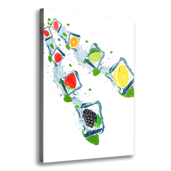 Canvas wall art Fruit and ice