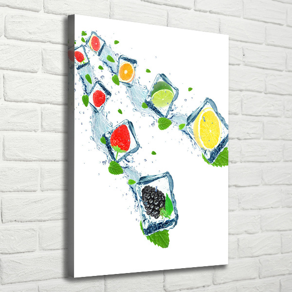 Canvas wall art Fruit and ice