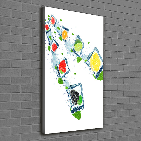 Canvas wall art Fruit and ice