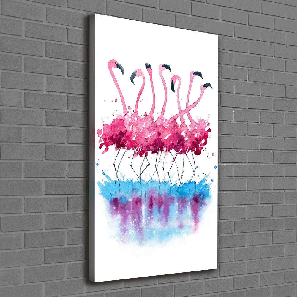 Canvas print Flamingos