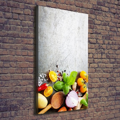 Wall art canvas large Vegetables