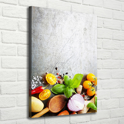 Wall art canvas large Vegetables