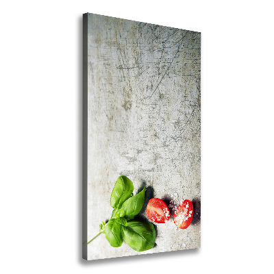 Large canvas wall art Tomatoes and basil