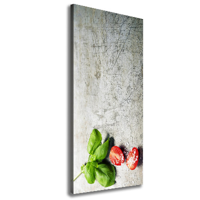 Large canvas wall art Tomatoes and basil