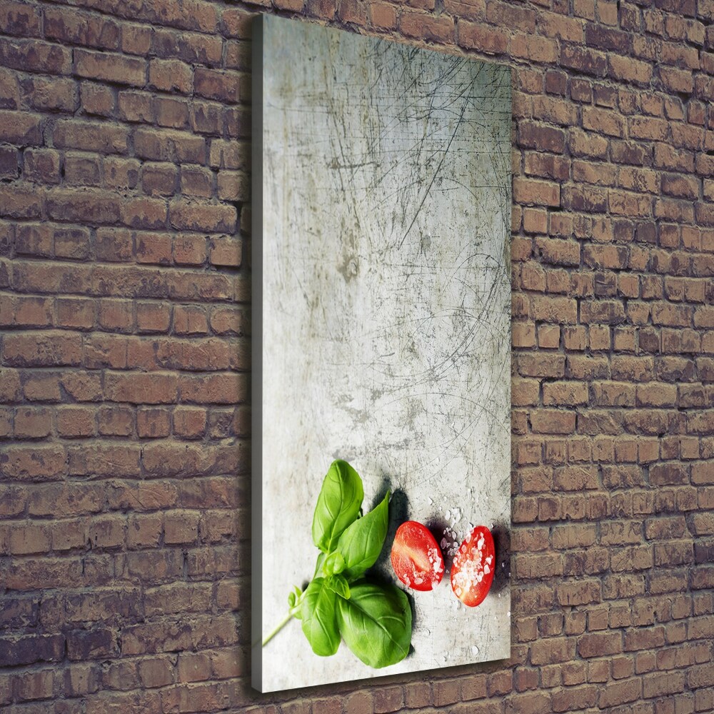 Large canvas wall art Tomatoes and basil