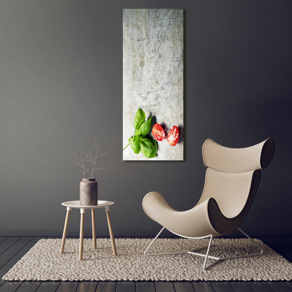 Large canvas wall art Tomatoes and basil