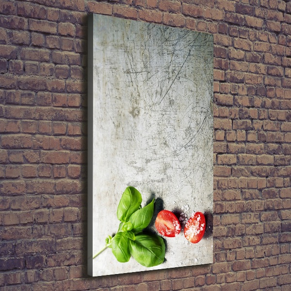 Large canvas wall art Tomatoes and basil