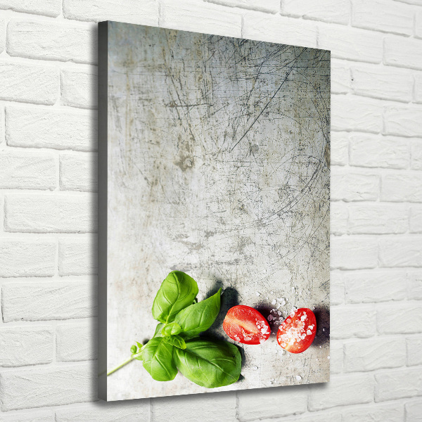 Large canvas wall art Tomatoes and basil