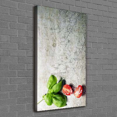 Large canvas wall art Tomatoes and basil