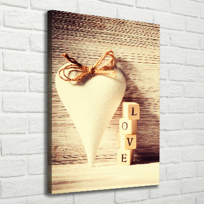 Wall art canvas large Love