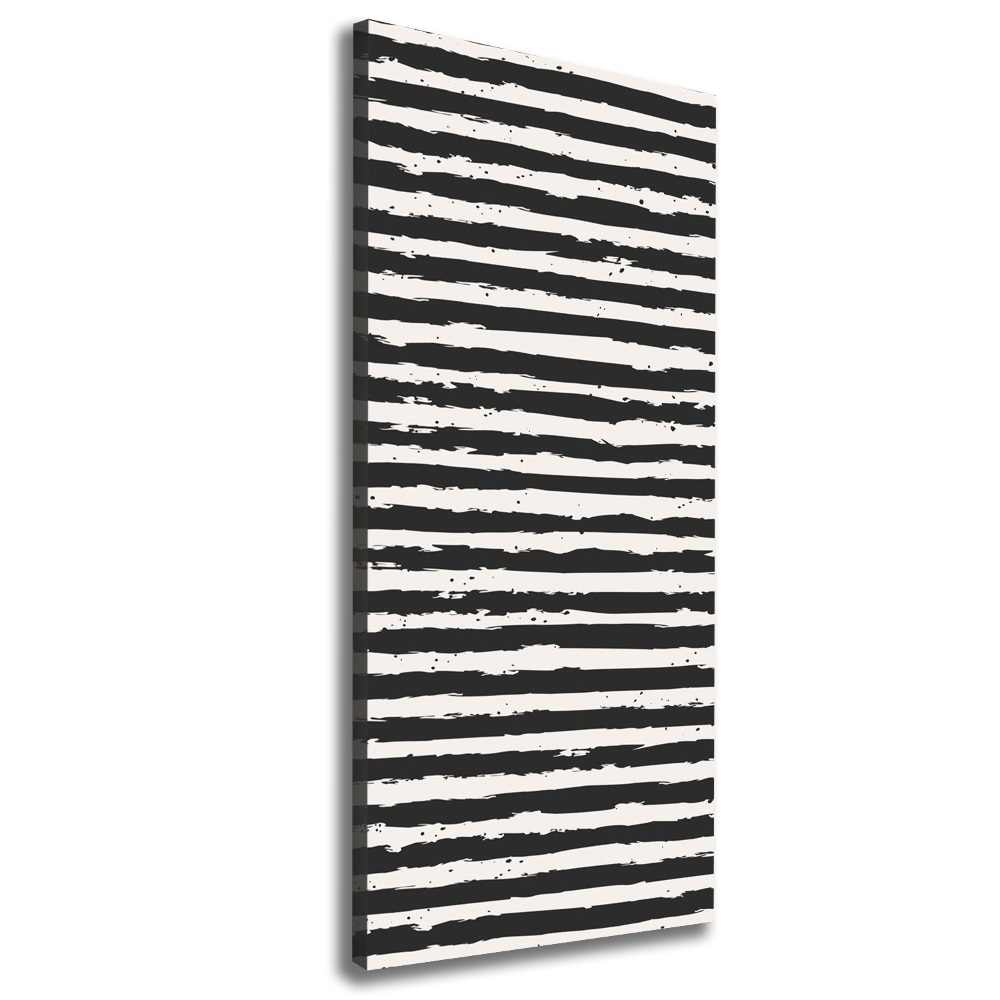 Large canvas wall art Black and white stripes