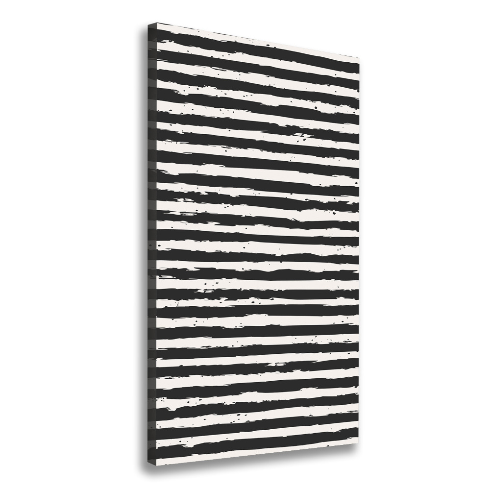 Large canvas wall art Black and white stripes