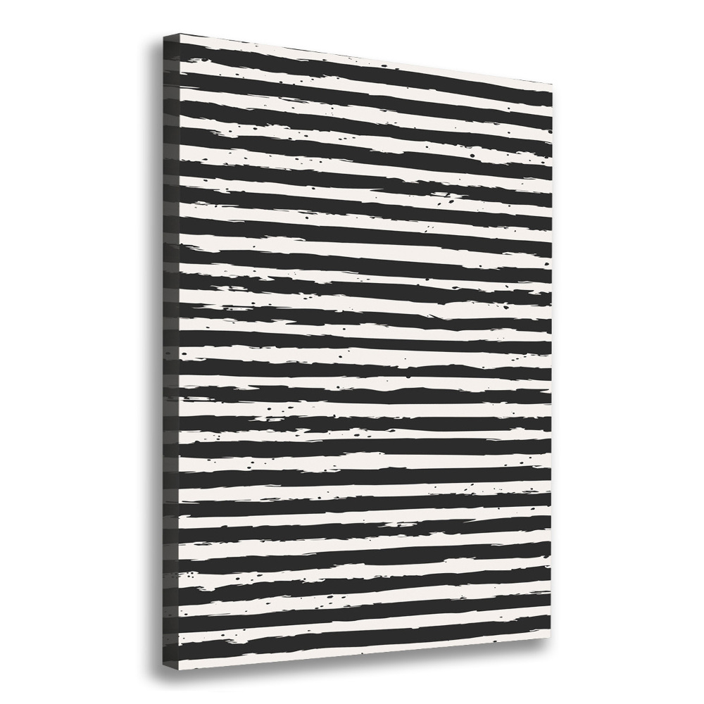 Large canvas wall art Black and white stripes