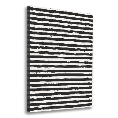 Large canvas wall art Black and white stripes