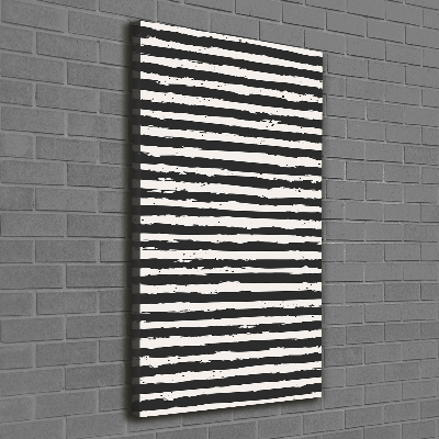 Large canvas wall art Black and white stripes