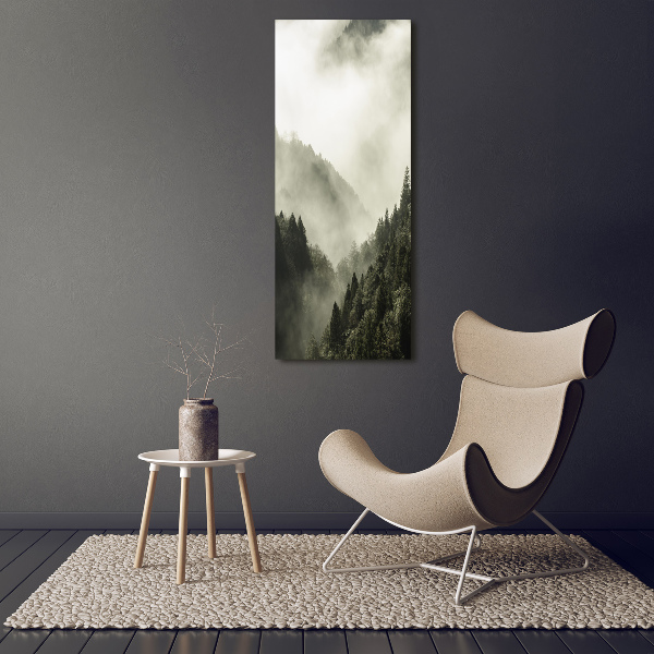 Wall canvas art Fog over the forest