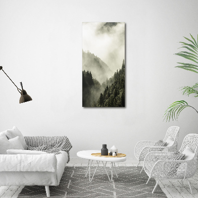 Wall canvas art Fog over the forest