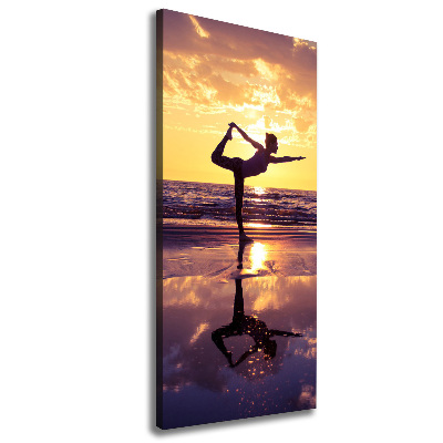 Large canvas wall art Yoga on the beach