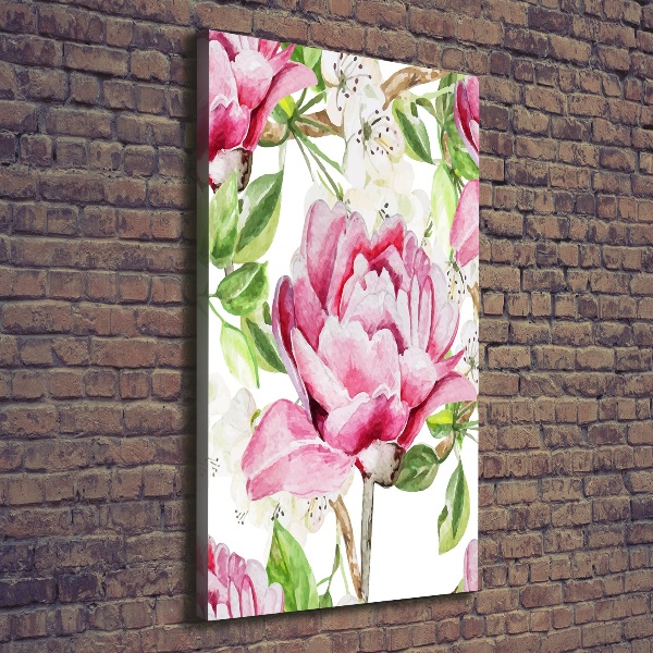 Canvas wall art Peony