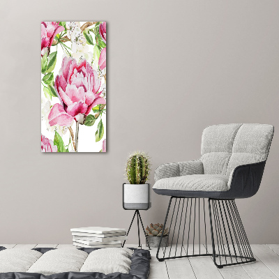 Canvas wall art Peony