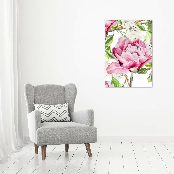 Canvas wall art Peony